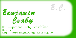 benjamin csaby business card